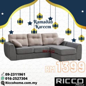 FABRIC SOFA 3+STOOL