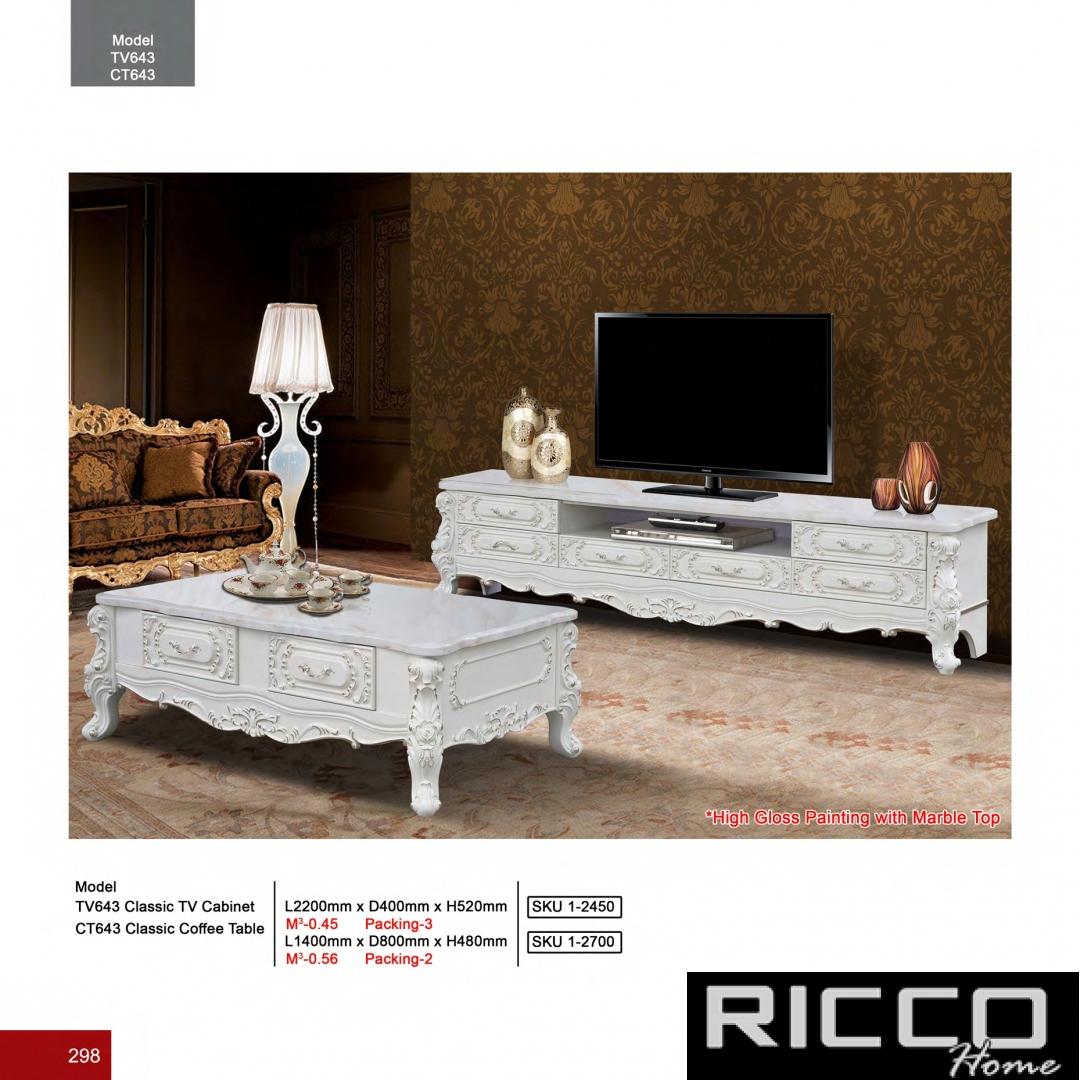 TV CABINET & COFFEE TABLE - TV643 & CT643