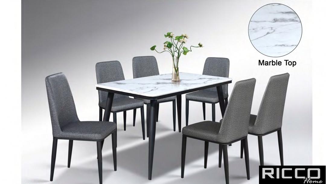 DINING SET6 DC202 (GREY)